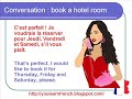French Lesson 60 - Hotel room Booking Reservation on the phone - Formal Dialogue Conversation