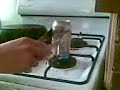 hot can squished under cold water