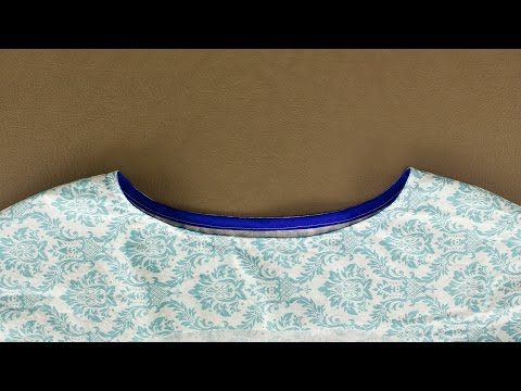 how to attach bias tape to v neck