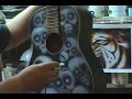 Can Yucel - Airbrushed Guitar with Numa Numa Skulls 3