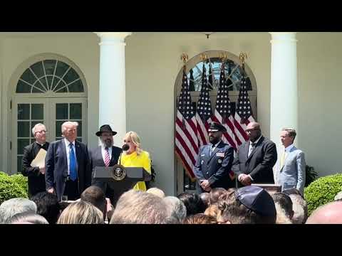 President Trump hosts interfaith religious leaders for a White House National Prayer Day event