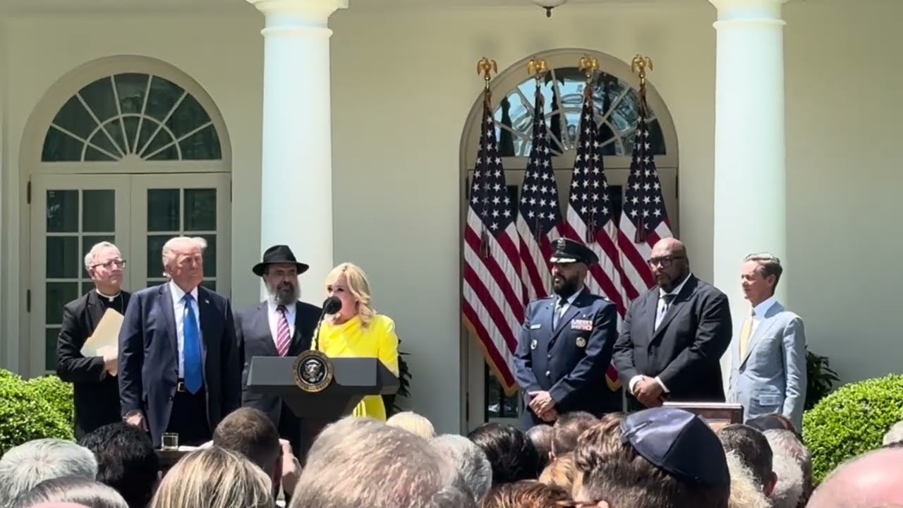 President Trump hosts interfaith religious leaders for a White House National Prayer Day event