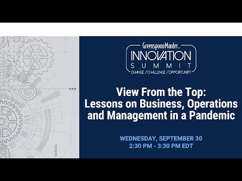 Webinar: View From the Top: Lessons on Business, Operations and Management in a Pandemic