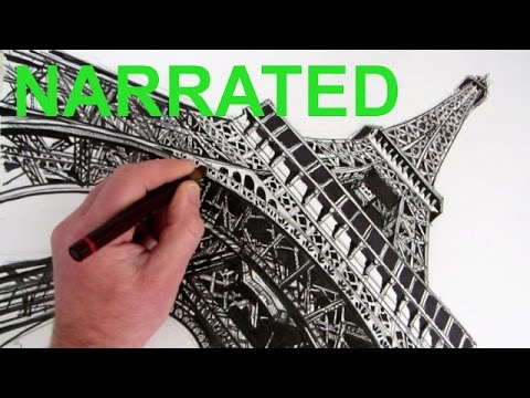 how to draw the eiffel tower