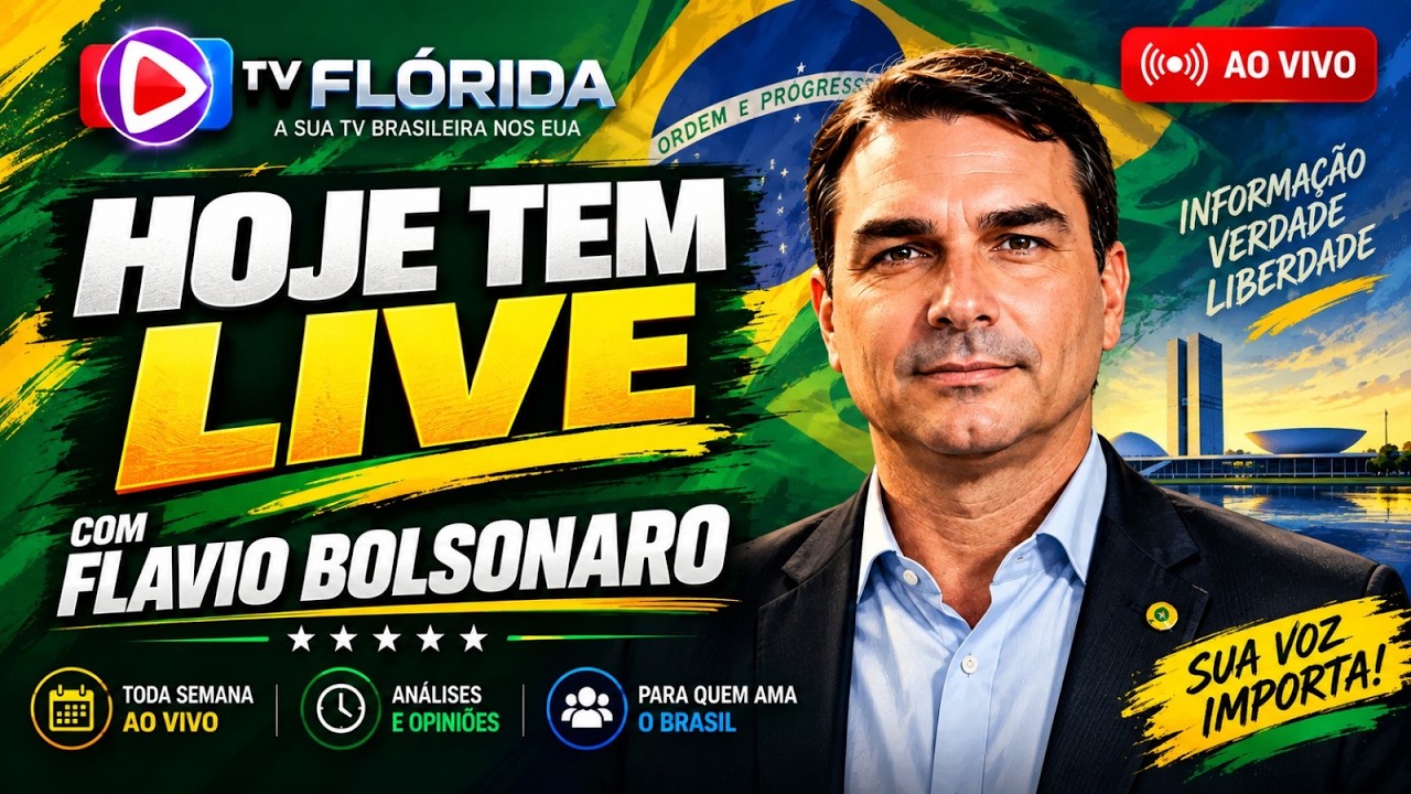 FLAVIO BOLSONARO NA LIVE ANTECIPADA - TV FLORIDA USA