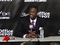 Dressed in a white Heat uniform for the first time, LeBron James took a look at his new home crowd, folded his arms across his chest and nodded. The MVP took center stage in Miami at a huge welcoming party. (July 9)