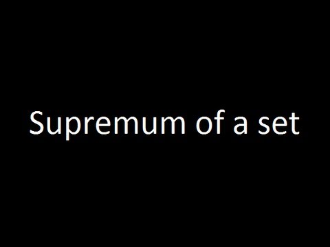 how to prove supremum