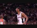 with 3 seconds left, duncan hits a clutch 3 to send the game into double overtime, where the spurs win 117-115 over the suns.