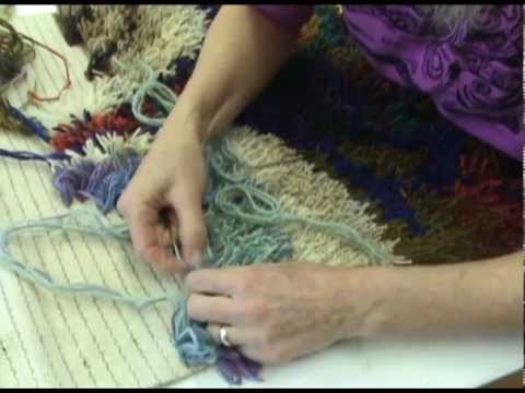 RUG - Melinda Byrd creates a Scandinavian Rya rug. Once popular in the United States Rya rug materials are now hard to find in the U.S. and the art of making them ...
