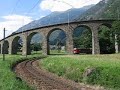 Bernina Express auf dem Kreisviadukt bei Brusio Bernina Express auf dem Kreisviadukt bei Brusio