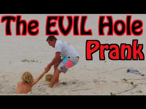 The EVIL Hole Prank! (Public Beach Prank)