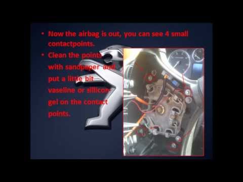 PEUGEOT 407 Airbag removal and horn repair