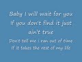 Justin Bieber, Wait For You, Lyrics