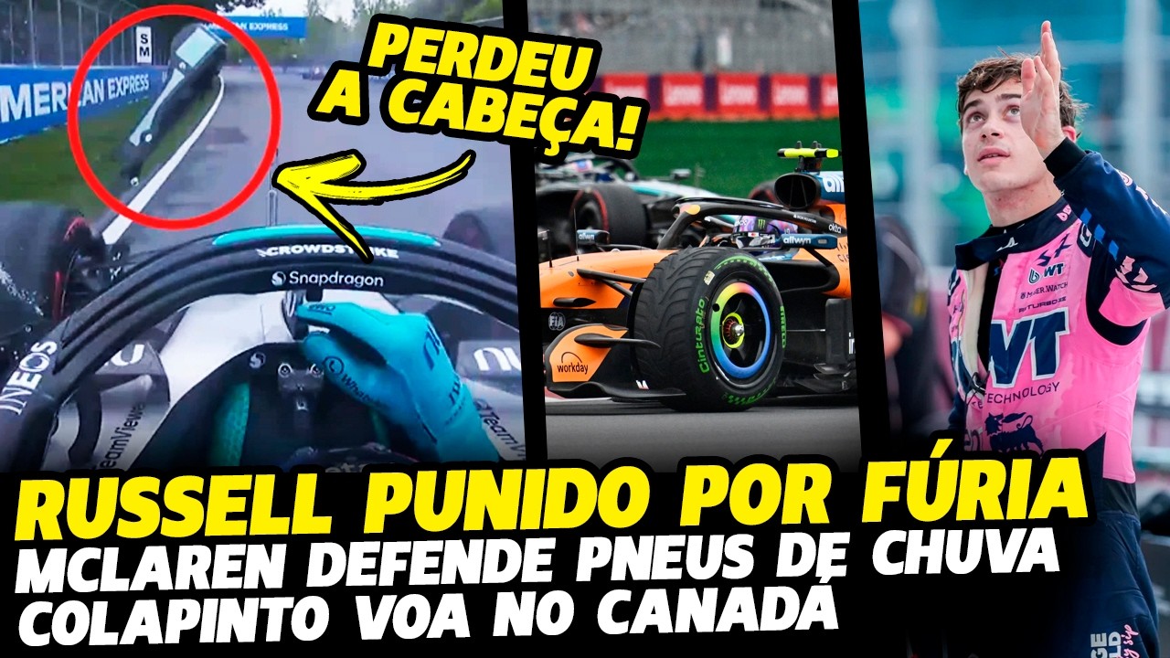 🚨RUSSELL PERDE A CABEÇA E É PUNIDO, MCLAREN JUSTIFICA ESCOLHA DE PNEUS E COLAPINTO VOA | FÓRMULA 1