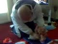 geting pised on by your own son lol