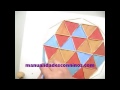 Como hacer un mosaico geometrico usando papel y palillos