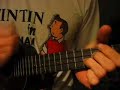http://www.ukulala.com

this is an instructional video for and by a beginner ukulele player.  it goes over the tuning, chords, and strumming pattern for one possible way to play keep the car running by arcade fire.

the ukulele is tuned to a normal gcea pattern, and there are only three chords in the song: d, gsus2, and a.  i don't cover exactly where all the chord switches are made, but i do a demonstration of the first verse at the end of the video (obligatory non-singer voice warning here).  the chords paired with the lyrics can be found at ukulelehunt.com

http://ukulelehunt.com/2007/05/14/arcade-fire-keep-the-car-running-chords/

the strumming rhythm i do here is a pretty simple 8-beat loop.  because the original song has so many instruments and such a full noise, i recommend playing the song with a decent amount of force to get a good percussion out of it if possible.  and if you never stop the strings from resonating, you'll get a good sustained hum which adds a bit of richness to it.

for more detail on how to play this song, check out the entry at ukulala.com:

http://ukulala.blogspot.com/2008/02/how-to-play-keep-car-running-by-arcade.html