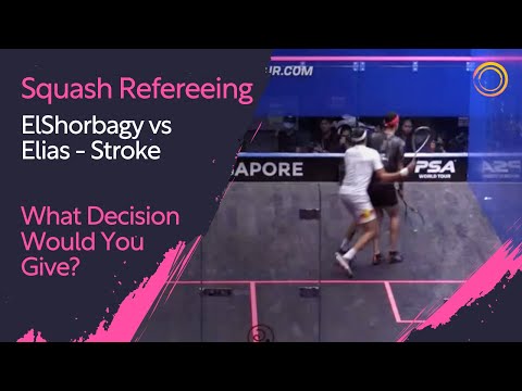 Squash Refereeing: ElShorbagy vs Elias - Stroke