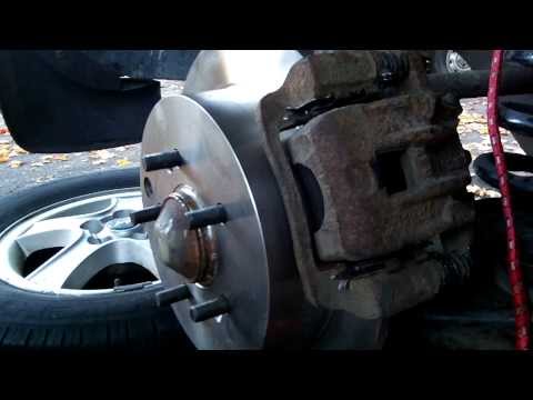 2004 Hyundai Santa fe..changing rear brake rotors and pads