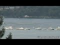 Two Coastguard helicopters participated in events at SeaFair 2007.  One deployed red smoke and another had a diver jump out and then climb back in with a rope.  Both hovered very close to the water before landing at a designated SeaFair copter pad on the beach.  This footage was taken August 4, 2007 on the west side of Mercer Island (in Washington state) looking out at Lake Washington just south of the I-90 floating bridge.  For more information on SeaFair, go to www.seafair.com.