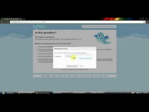 how to deactivate twitter