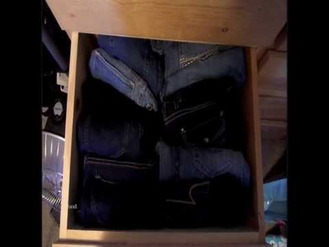 how to organize jeans