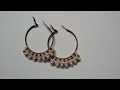 Handmade Beaded Hoop Earrings Tutorial. Diy Elegant Beaded Earrings