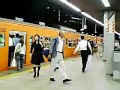 The Rapid train arrives and the 