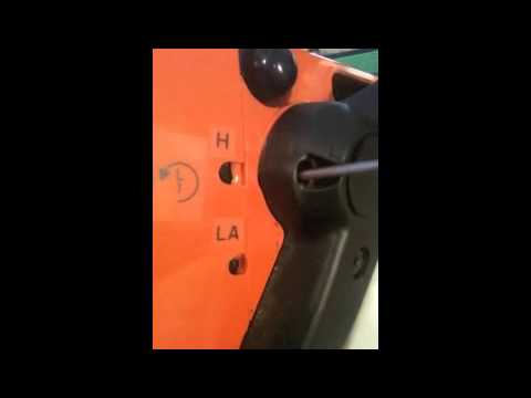 how to adjust the h and l'on a chainsaw