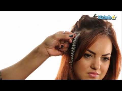 how to fasten feather hair extensions