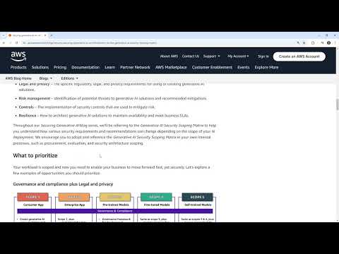 Generative AI Security Scoping Matrix Follow Along – AWS Certified AI Practitioner (AIF-C01) Course