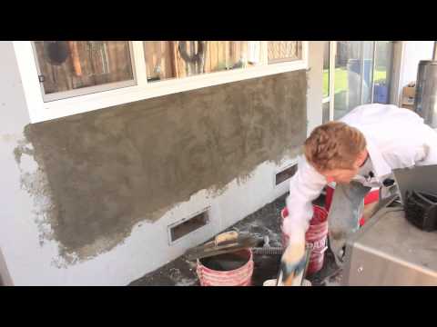 how to patch sand finish plaster