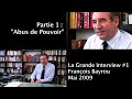mai 2009, si�ge du modem, fran�ois bayrou r�pond � une longue interview pour lesdemocrates.fr dans cette premi�re partie, il revient sur la sortie de son livre, 