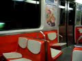 Montreal Metro- Arriving train at Lionel-Groulx, Orange line