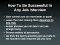 How To Be Successful In Any Job Interview