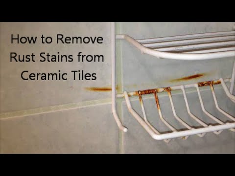 how to remove rust stains from ceramic sink