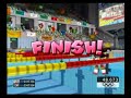 Mario and Sonic at the Olympic Games 100 meter freestyle