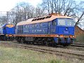 BR232-066 PCC Rail Szczakowa podczepia się do składu TEM2-218 z pustymi węglarkami, by potem wrócić ze Świdnika na Śląsk. 10.04.2008r. Świdnik
