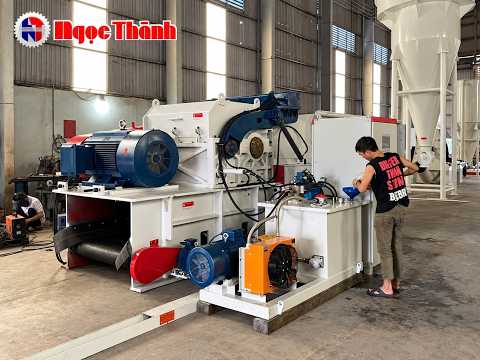 Máy Băm Gỗ Dạng Trống Tự Động | Dây Chuyền Băm Dăm Gỗ Công Nghiệp | Ngọc Thành