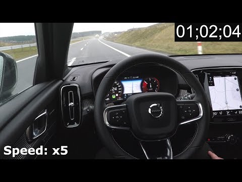 volvo xc40 pilot assist on a highway real life test 1001cars