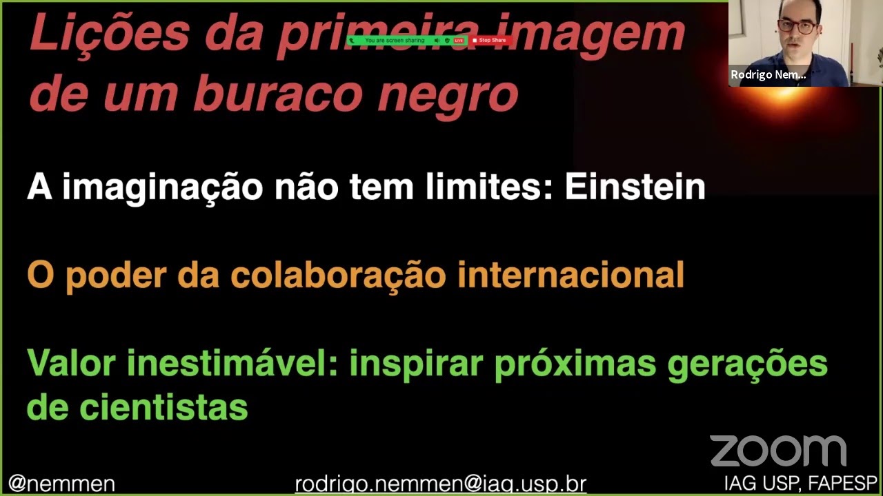Como fotografar um buraco negro? - Prof. Rodrigo Nemmen