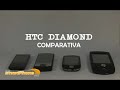 HTC Diamond. Comparativa de tamaños con otras PDAs