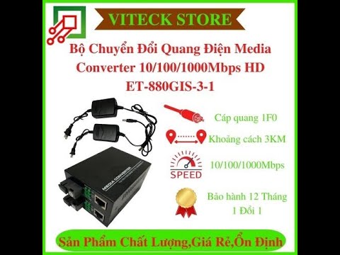 Bộ Converter Quang - Bộ Chuyển Đổi Quang 10/100/1000Mbps HD ET-880GIS-3-1 AB