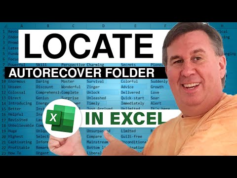 how to locate autosave excel