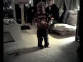 Two year old U2 guitar soloist