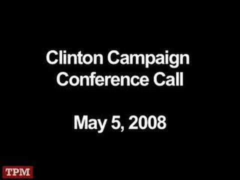 Clinton Campaign Conference Call