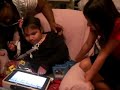 sister Stephanie with her Dynavox talking to me and Julie