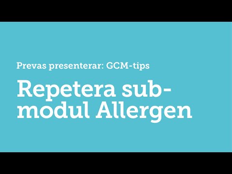 title of video: Repetera sub-modul Allergen