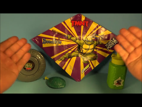 2005 TEENAGE MUTANT NINJA TURTLES ACTIVITY SET OF 4 SUBWAY KID'S MEAL TOY'S VIDEO REVIEW
