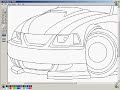 How to draw a car in M.S.paint#7 -mustang-